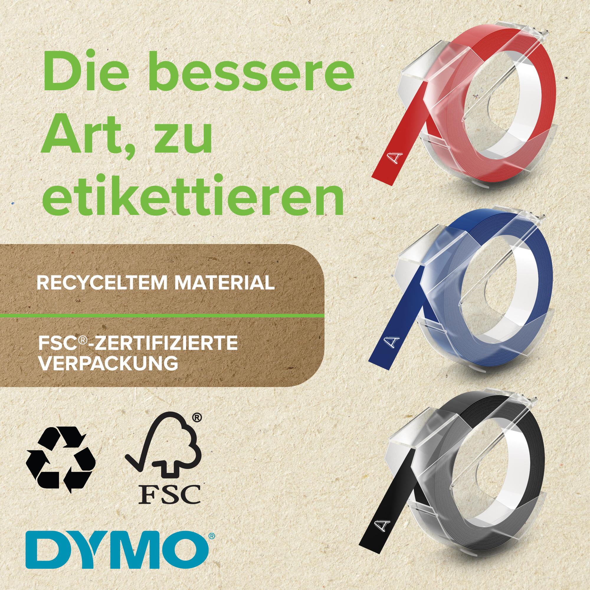 DYMO Nastro colorato S0847750 Nero, rosso Multipack