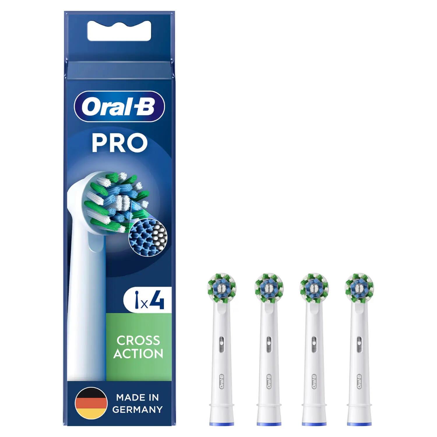 Oral-B Aufsteckzahnbürste Pro CrossAction / 8006540860380 Weiß 4-Pack