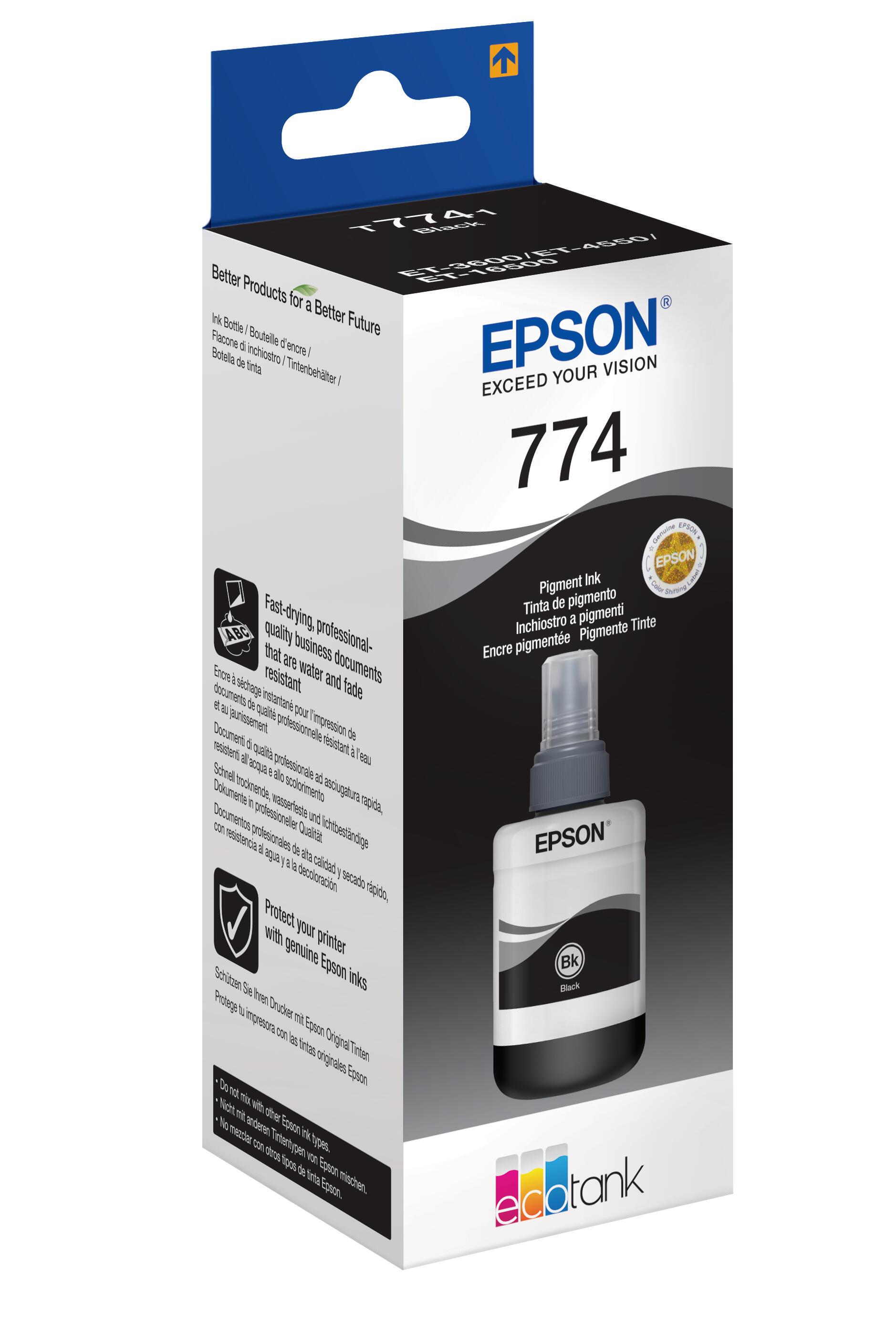 Epson Tinte T7741 / C13T77414A Schwarz Standard