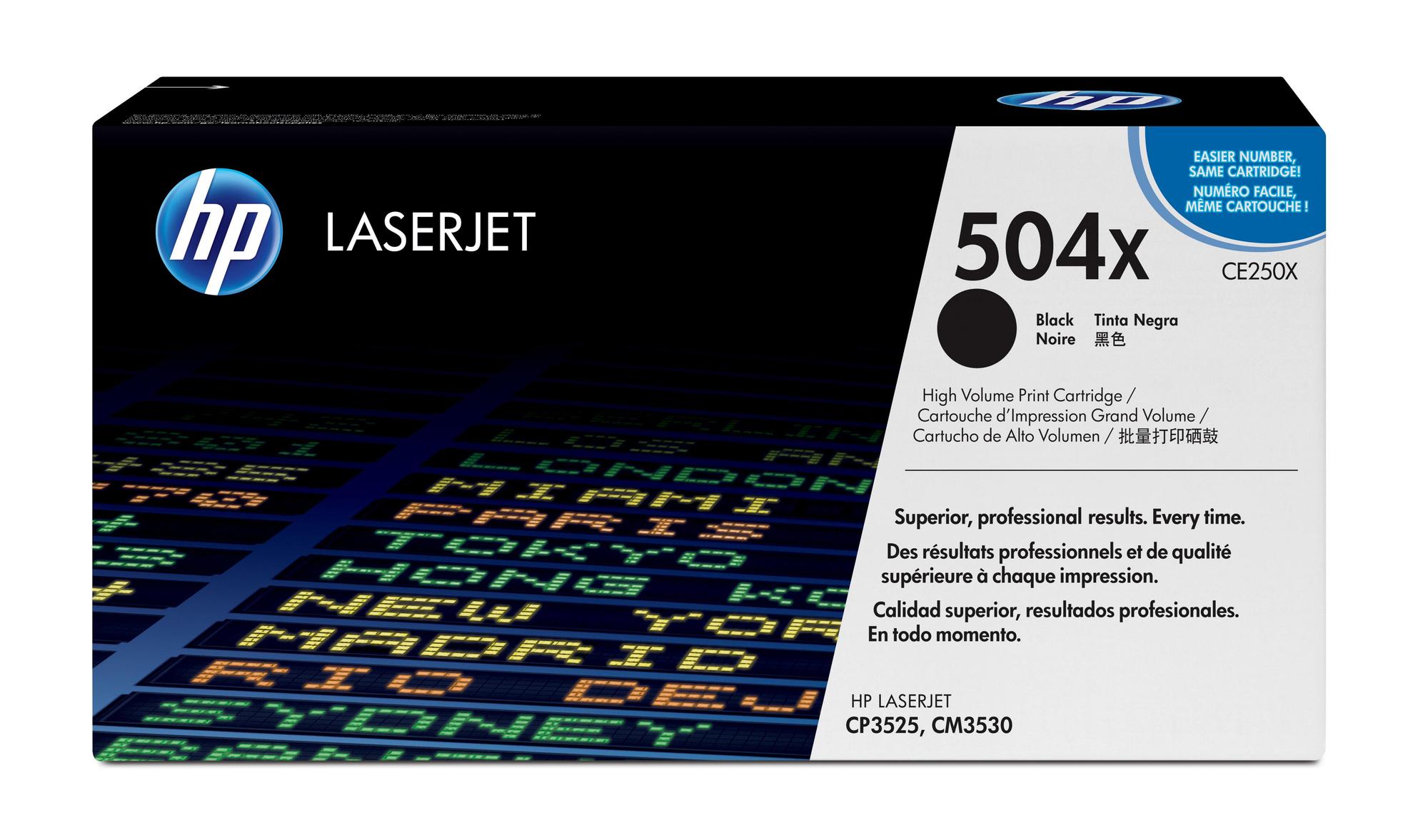 HP Toner 504X / CE250X Nero XL