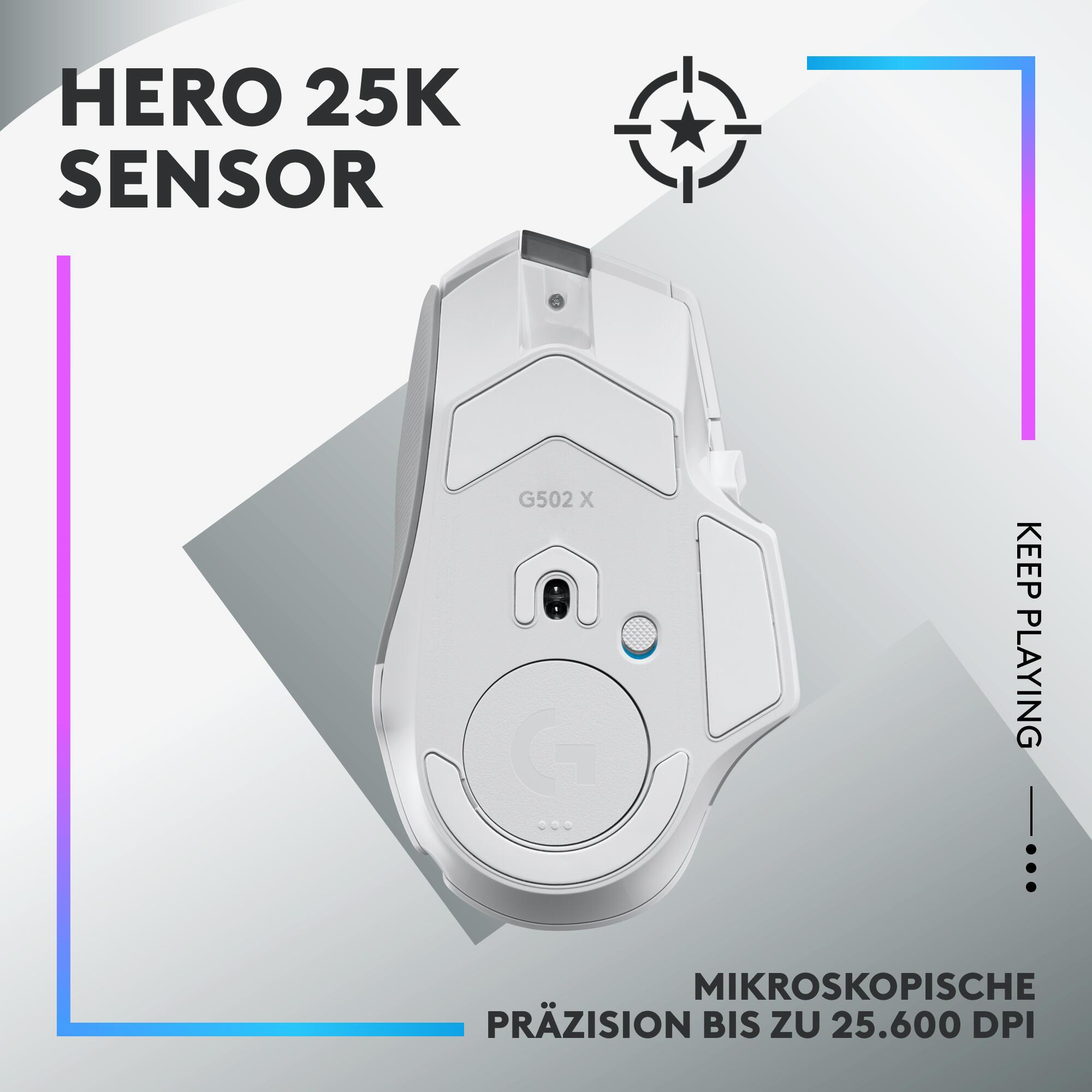 Logitech Maus G502 X Plus Lightspeed / 910-006171 Weiß