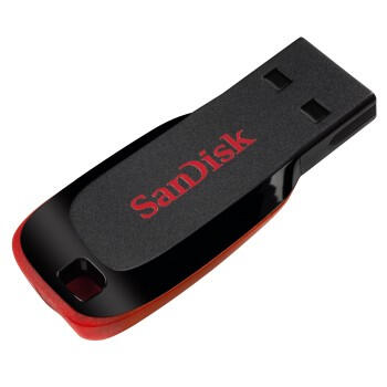 SanDisk Clé USB Cruzer Blade 64GB / SDCZ50-064G-B35 Noir, rouge