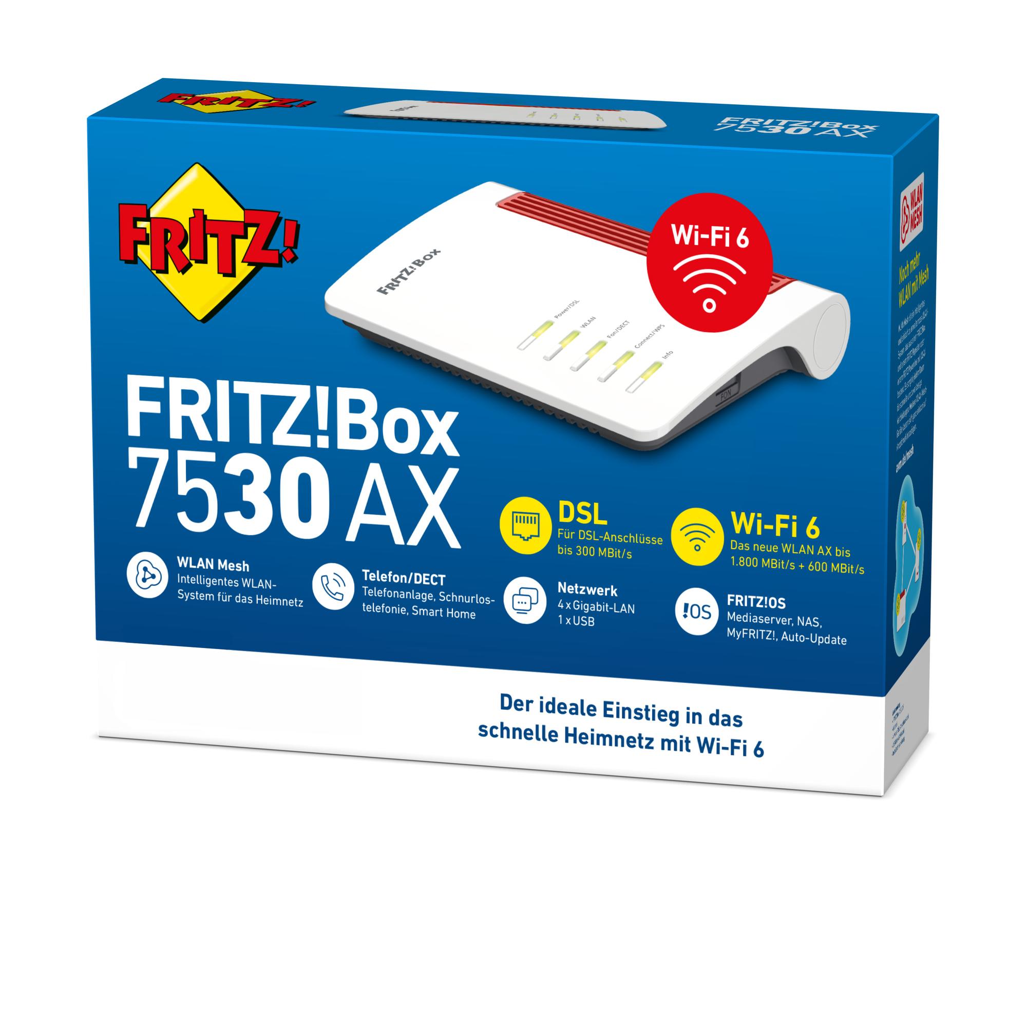 Fritz! Routeur 7530 AX / 20002930 Gris, rouge, blanc