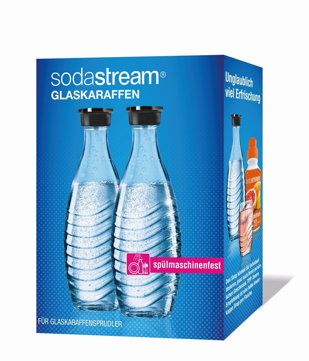 Sodastream Glaskaraffe CRYSTAL Karaffenset / 1047200490 Transparent Doppelpack