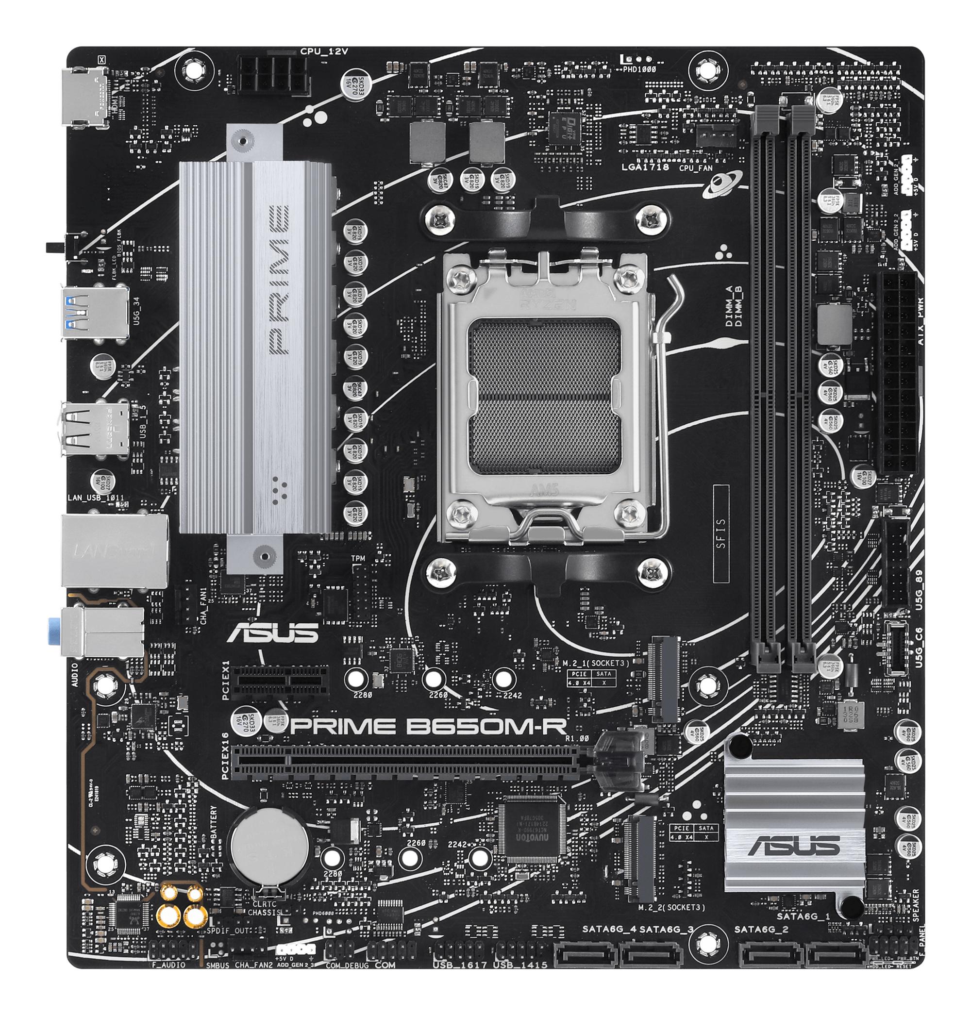 ASUS Mainboard Prime B650M-R / 90MB1H30-M0EAY0 Black