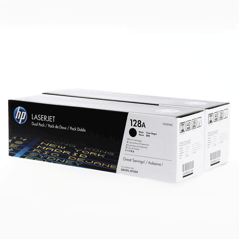 HP Toner 128A / CE320AD Black Double pack HP Toner 128A / CE320AD Black Double pack