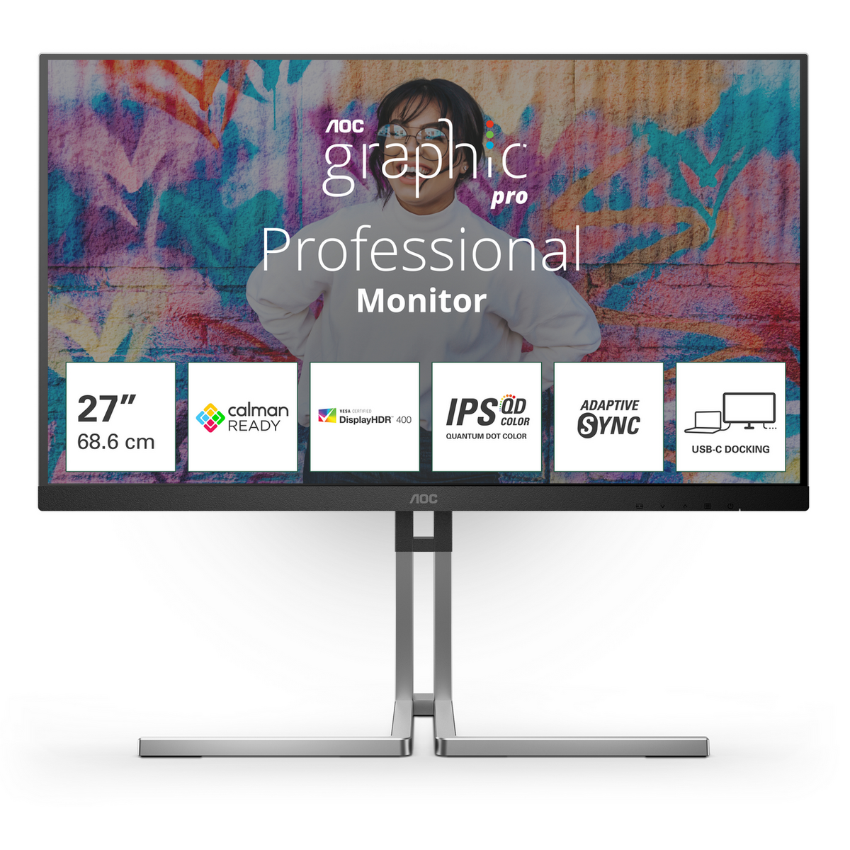 AOC Monitor Graphic Pro Q27U3CV / Q27U3CV Black (27 ")