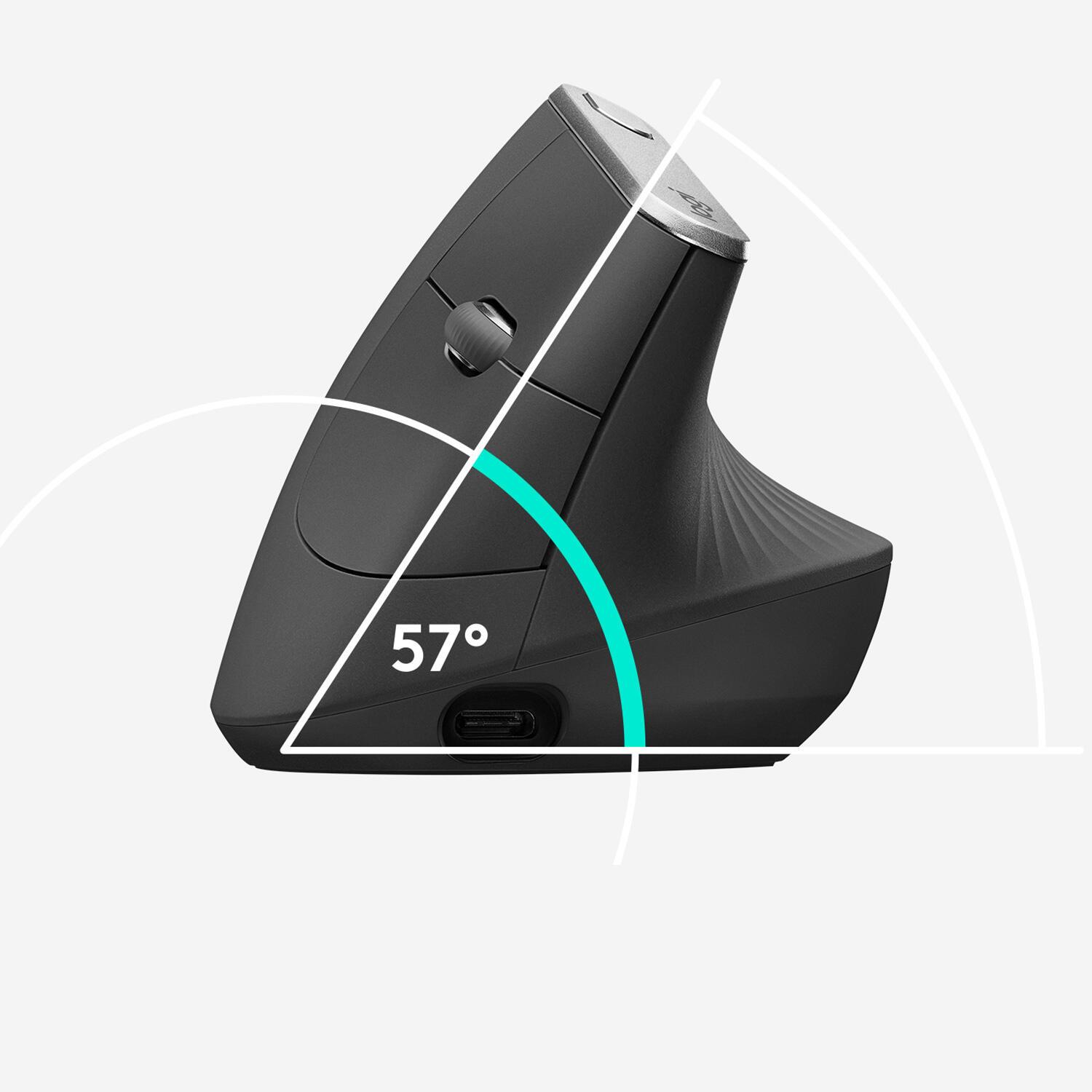 Logitech Ratón MX Vertical Advanced / 910-005448 Grafito