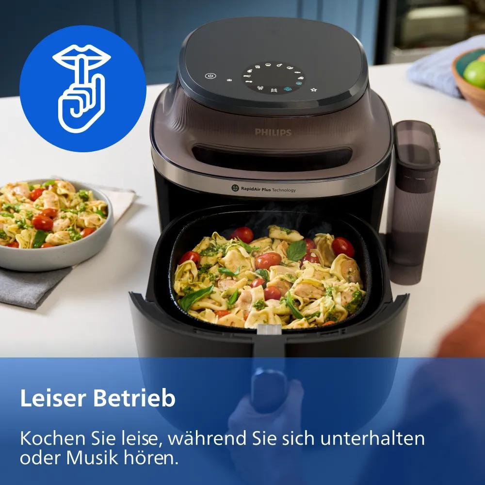 Philips Heißluft Fritteuse Series 5000 / NA547/07 Schwarz, Gold