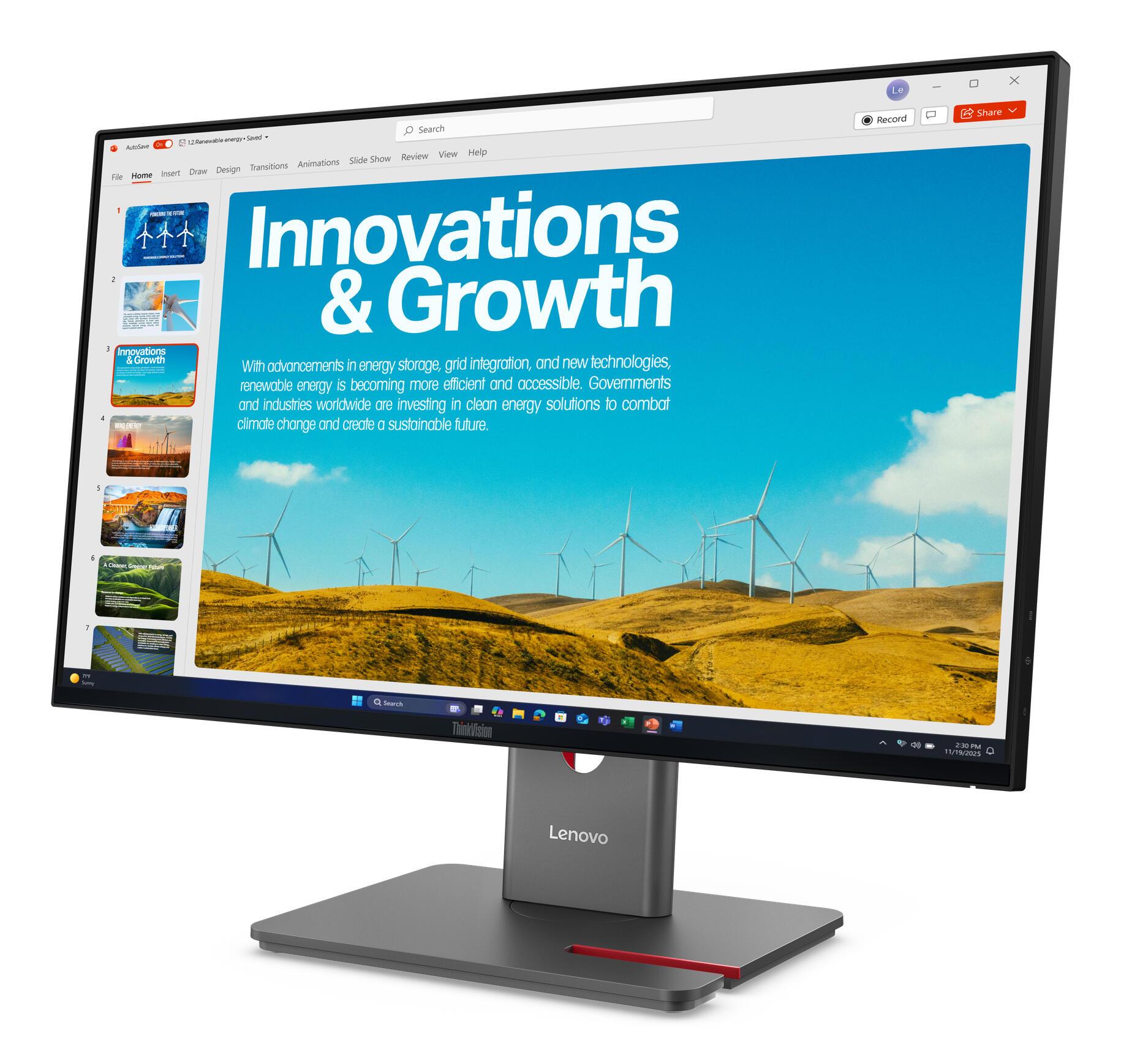 Lenovo Monitor ThinkVision P24QD-40 / 64B1GAT1EU Negro 60,5 cm (23,8")