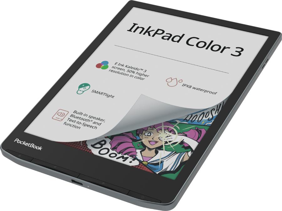 PocketBook lettore di eBook InkPad Color 3 EU / PB743K3-1-WW Nero, grigio L 19,8 cm (7,8")