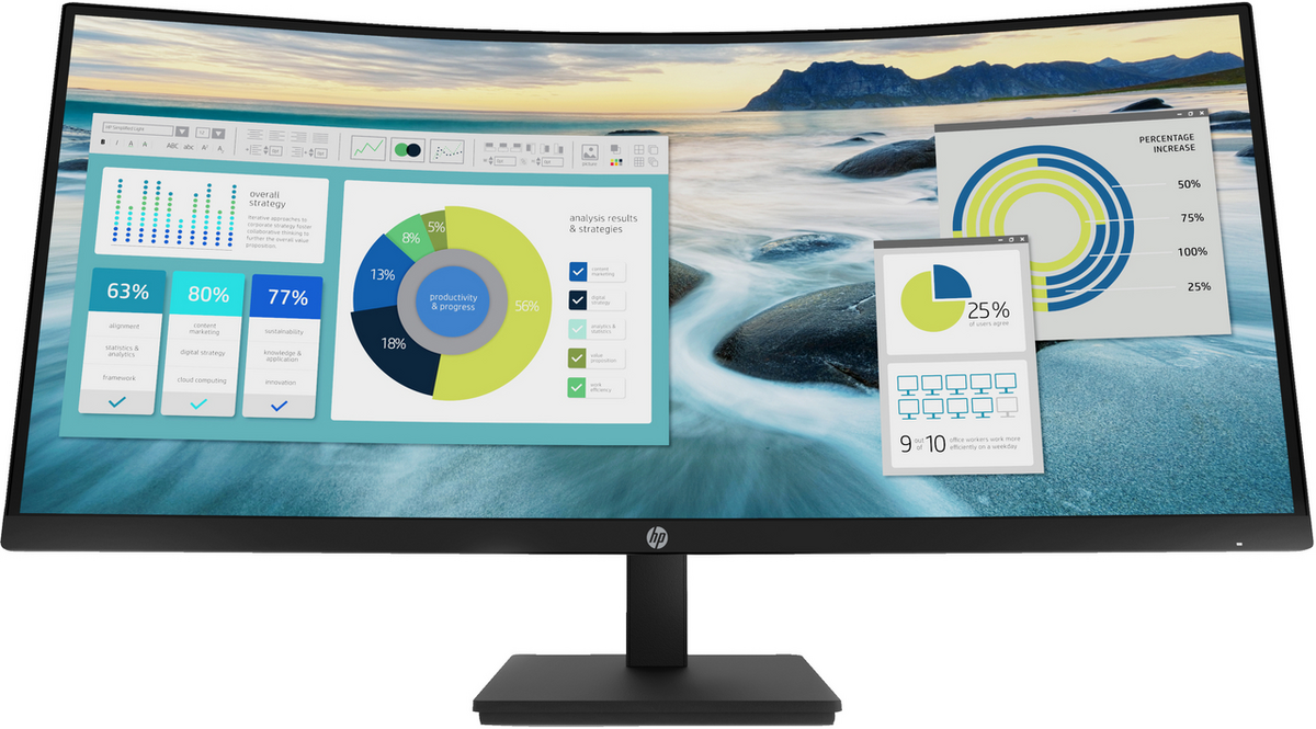 HP Monitor 21Y56AA / 21Y56AA#ABB Schwarz (34 ")