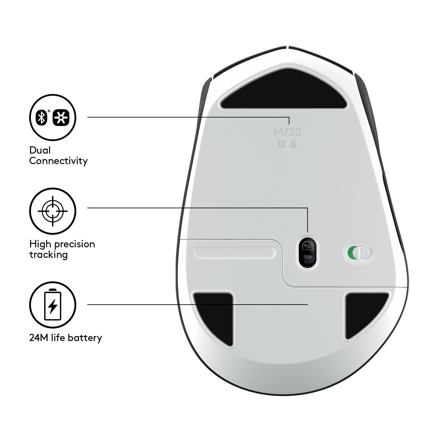 Logitech Souris M720 Triathlon / 910-004791 Noir