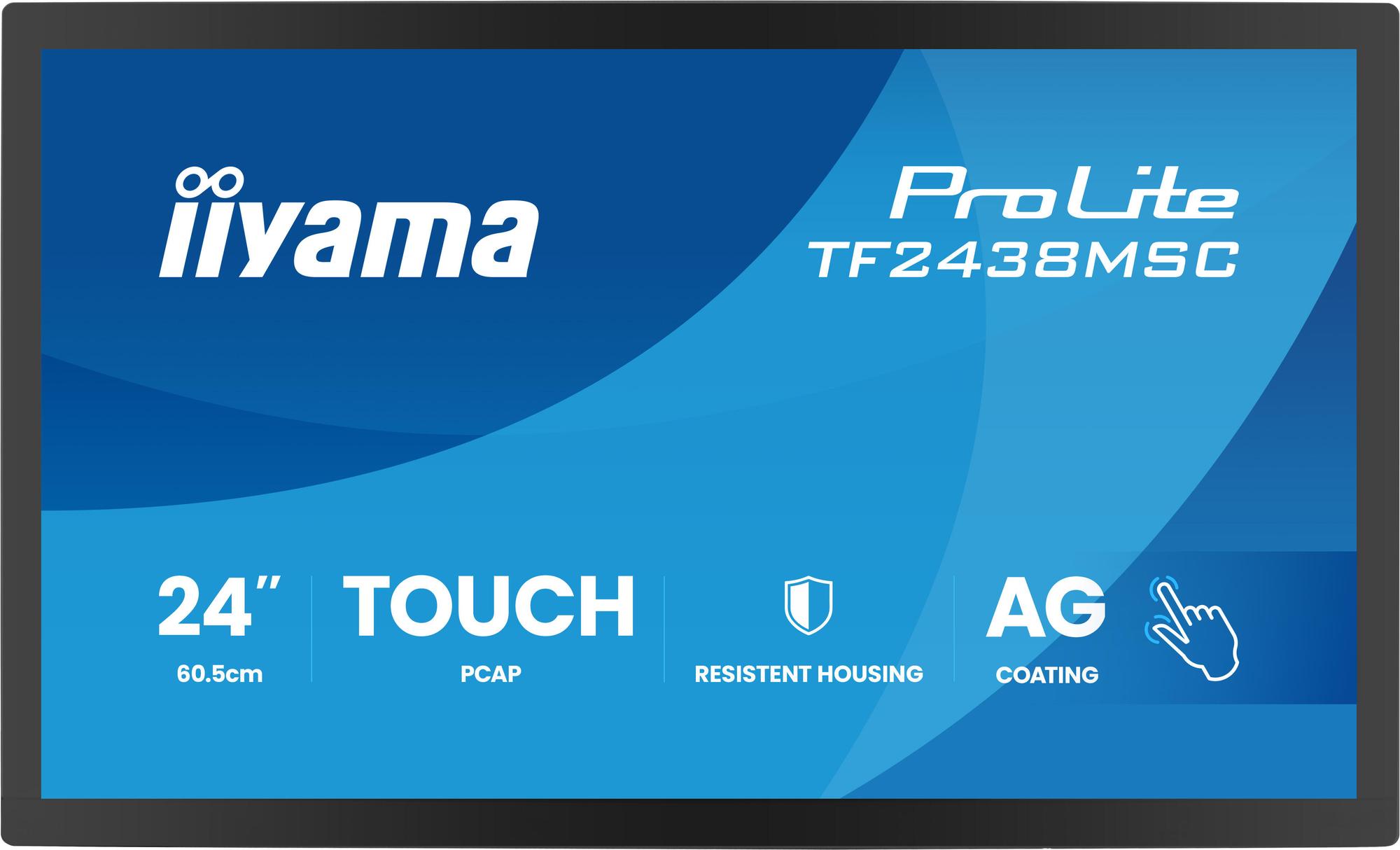 iiyama Monitor ProLite TF2438MSC / TF2438MSC-B2 Black 60.5 cm (23.8")