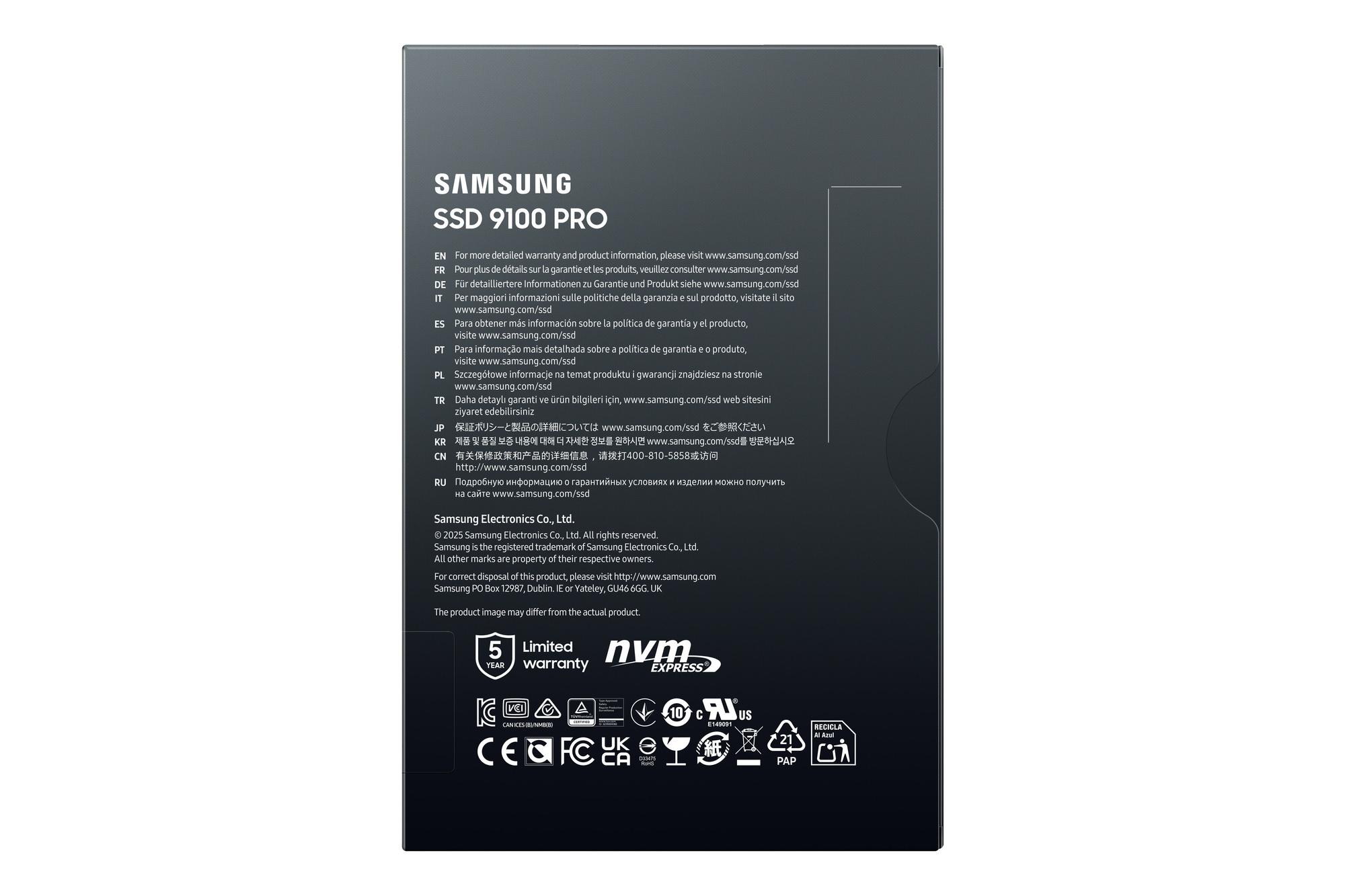 Samsung M.2 SSD Samsung 9100 Pro / MZ-VAP1T0BW Mehrfarbig