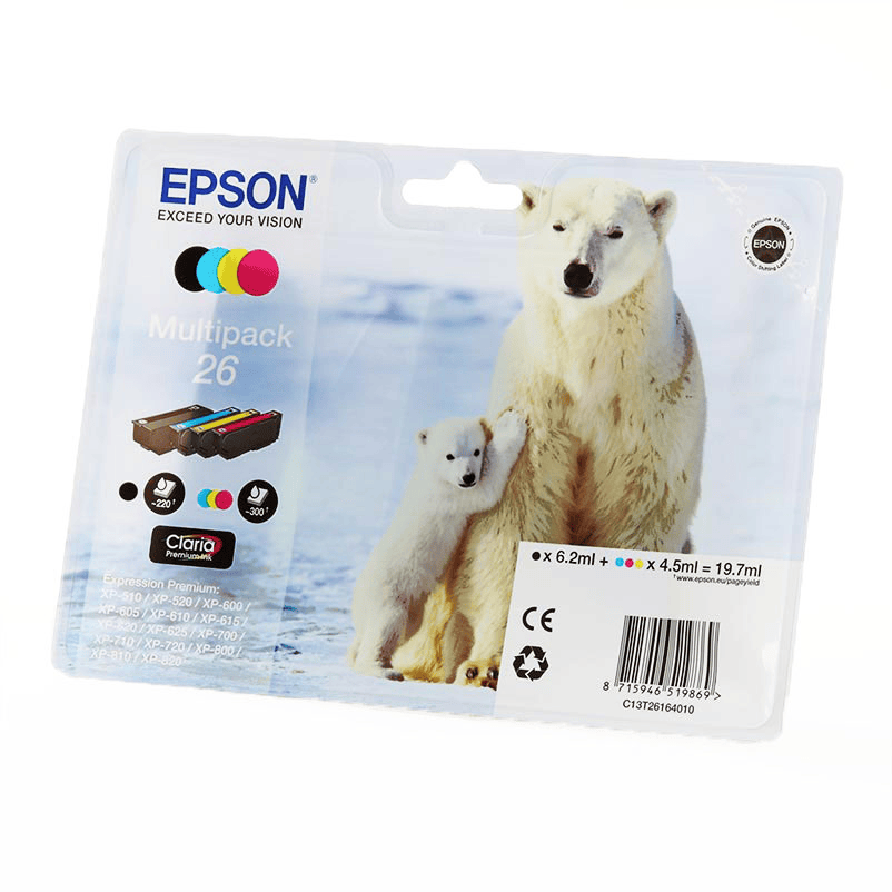 Epson Ink 26 / C13T26164010 BK,C,M,Y Multipack