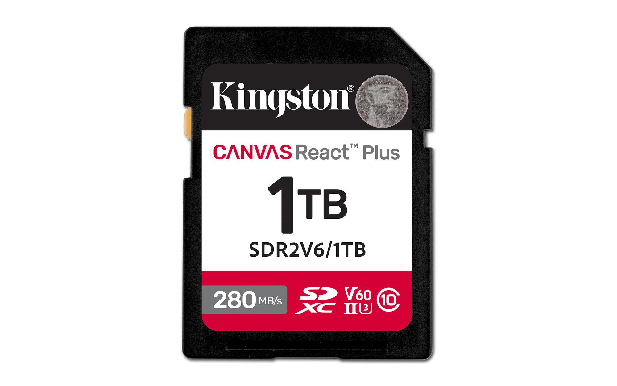 Kingston Scheda SD Canvas React Plus 1TB V60 / SDR2V6/1TB Nero