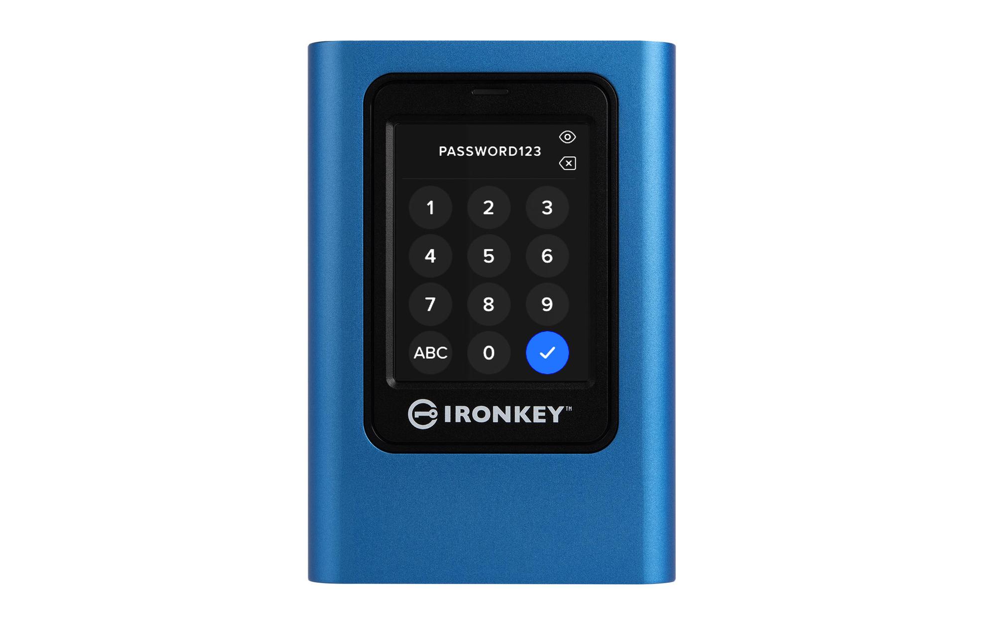 Kingston SSD esterno IronKey Vault Privacy 960GB / IKVP80ES/960G Blu