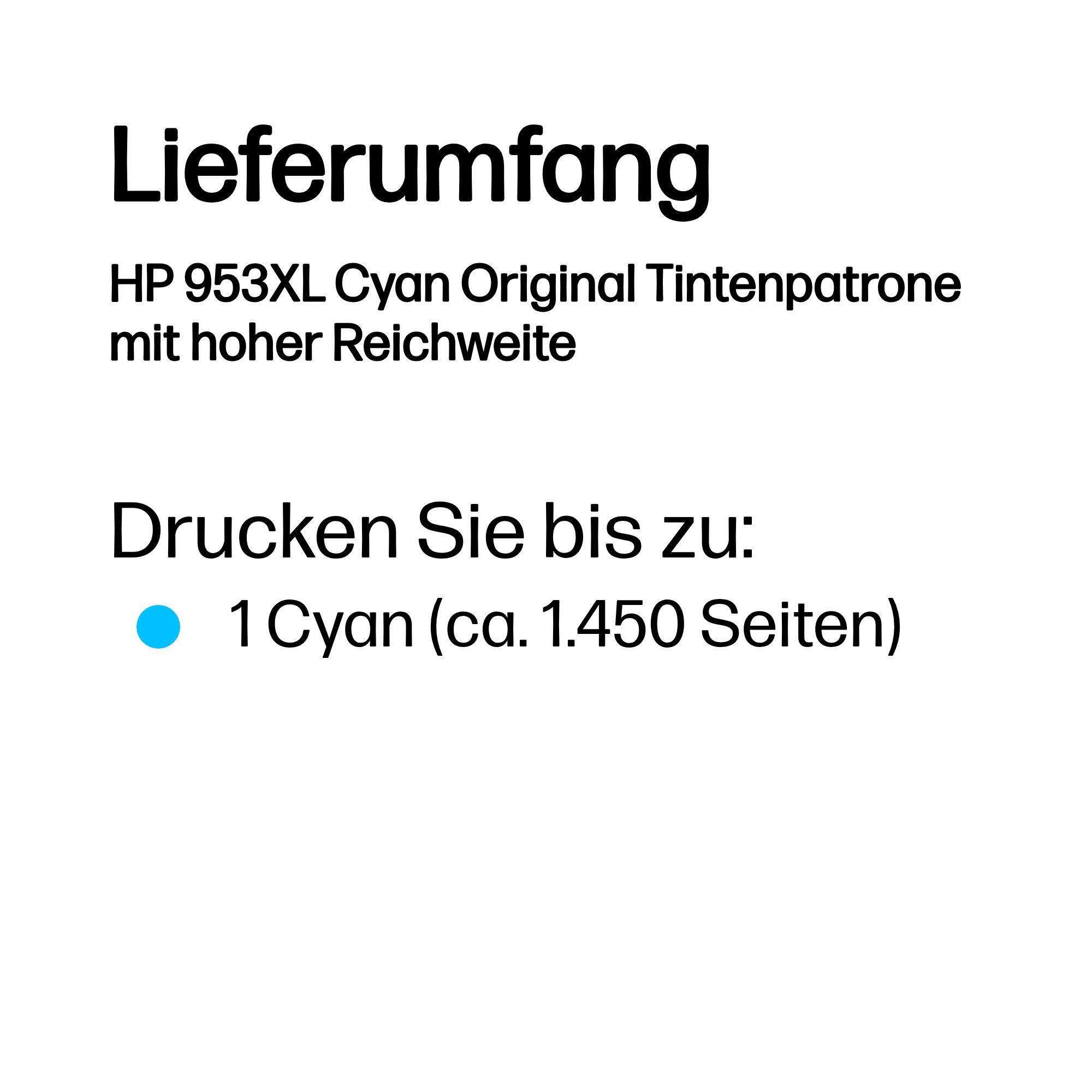 HP Tinte 953XL / F6U16AE Cyan XL