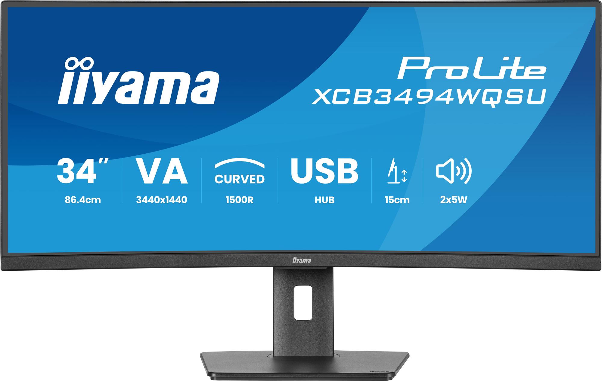 iiyama Monitor ProLite XCB3494WQSU-B1 / XCB3494WQSU-B1 Nero
