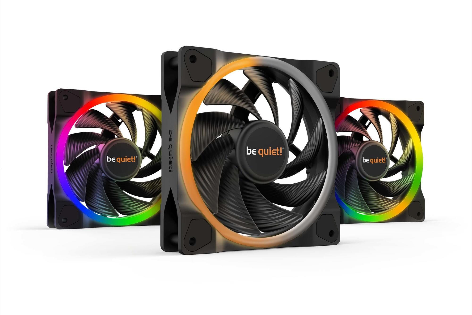 be quiet! Fan Light Wings PWM High-Speed 120mm / BL077 Black 3-Pack