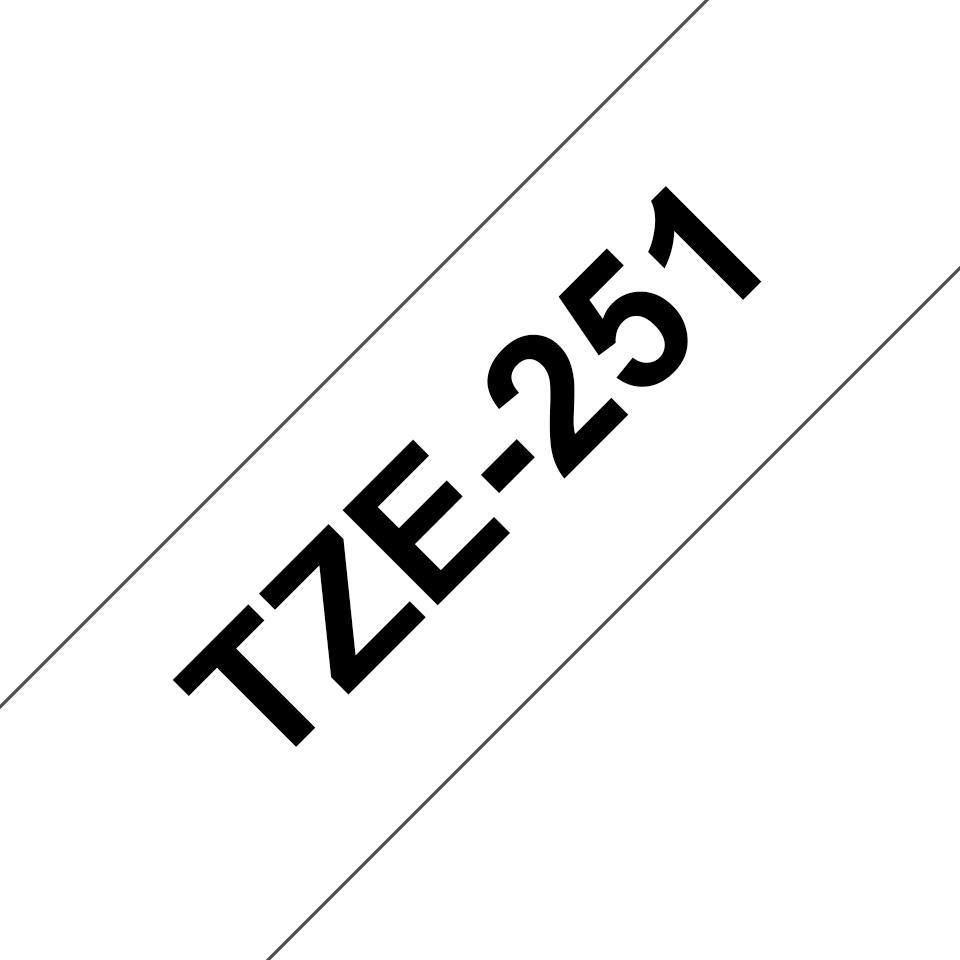 Brother Cinta de color TZE-251 / TZE251 Negro, blanco