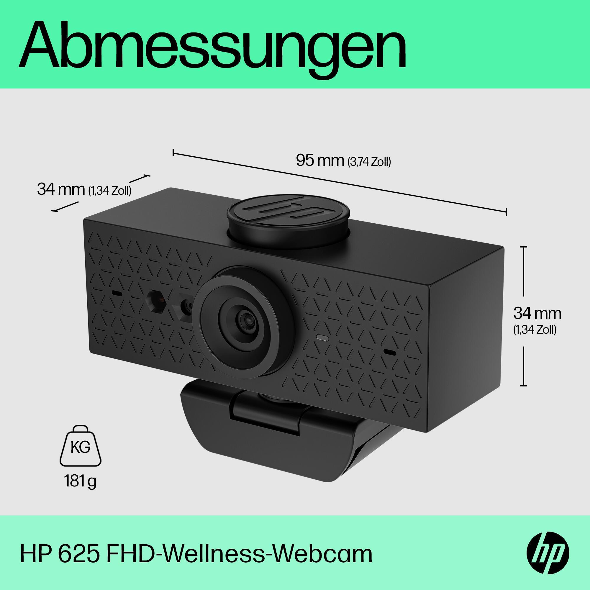 HP Cámara web 625 / 6Y7L1AA#ABB Negro