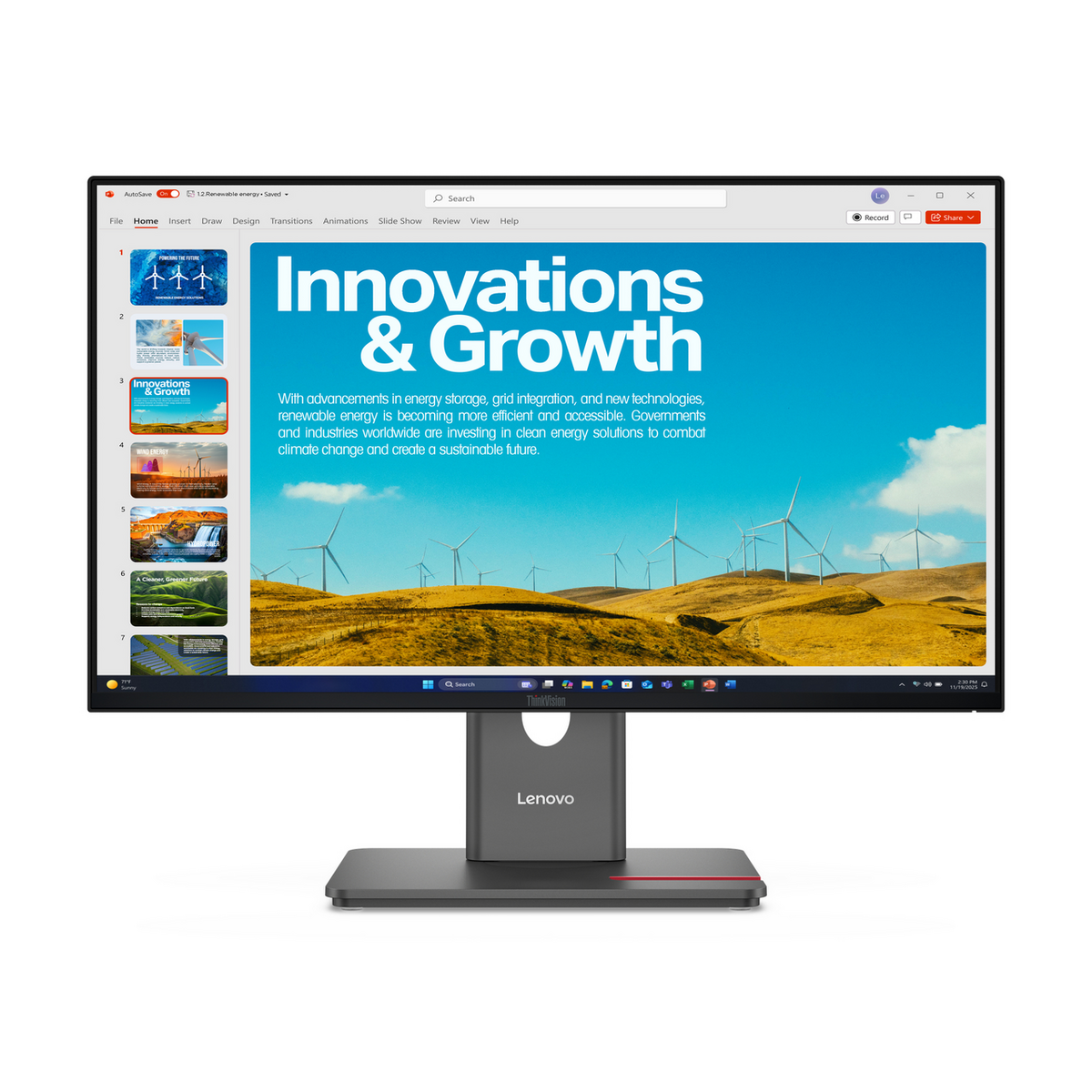 Lenovo Monitor ThinkVision P24QD-40 / 64B1GAT1EU Black" "(24 ")""