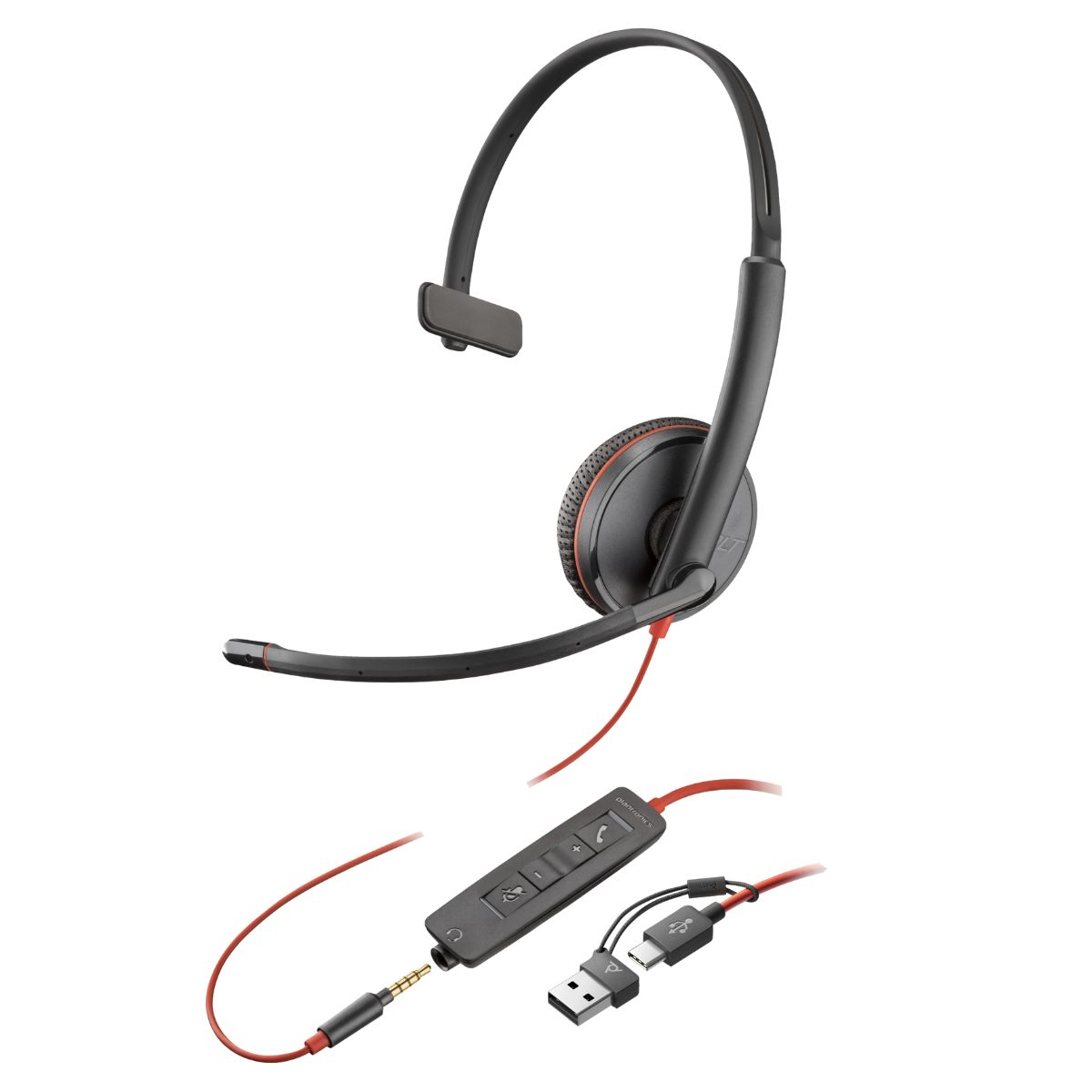 Poly Headset Blackwire 3215 Mono USB-C / 8X227A6 Black