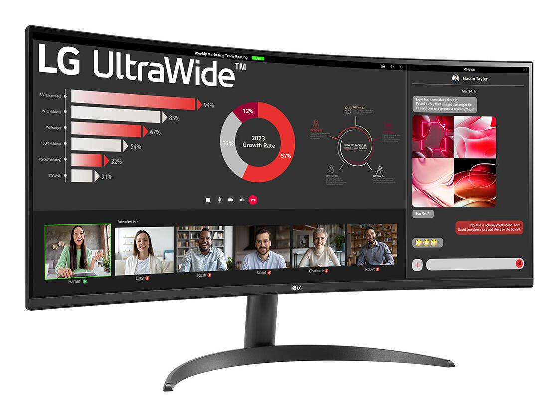LG Monitor 34WR50QK-B / 34WR50QK-B.AEU Negro 86,4 cm (34")