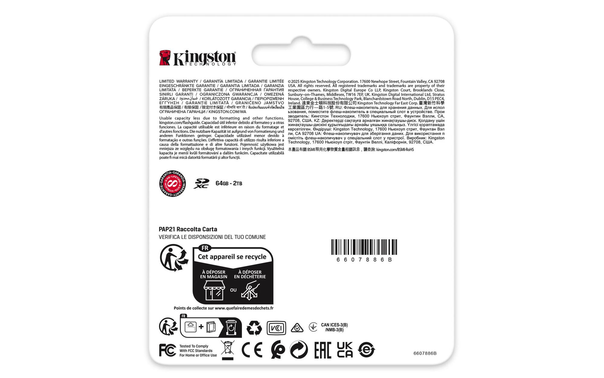 Kingston Scheda SD Canvas React Plus 1TB V60 / SDR2V6/1TB Nero