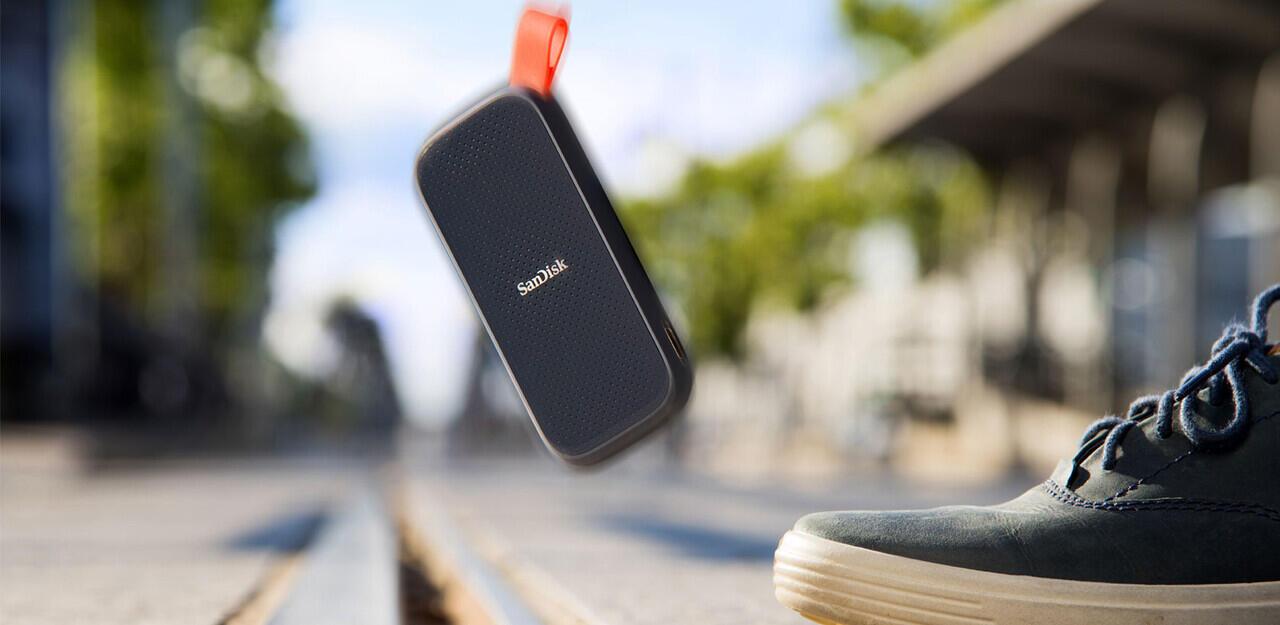 SanDisk SSD externe Portable 480GB / SDSSDE30-480G-G25 Bleu