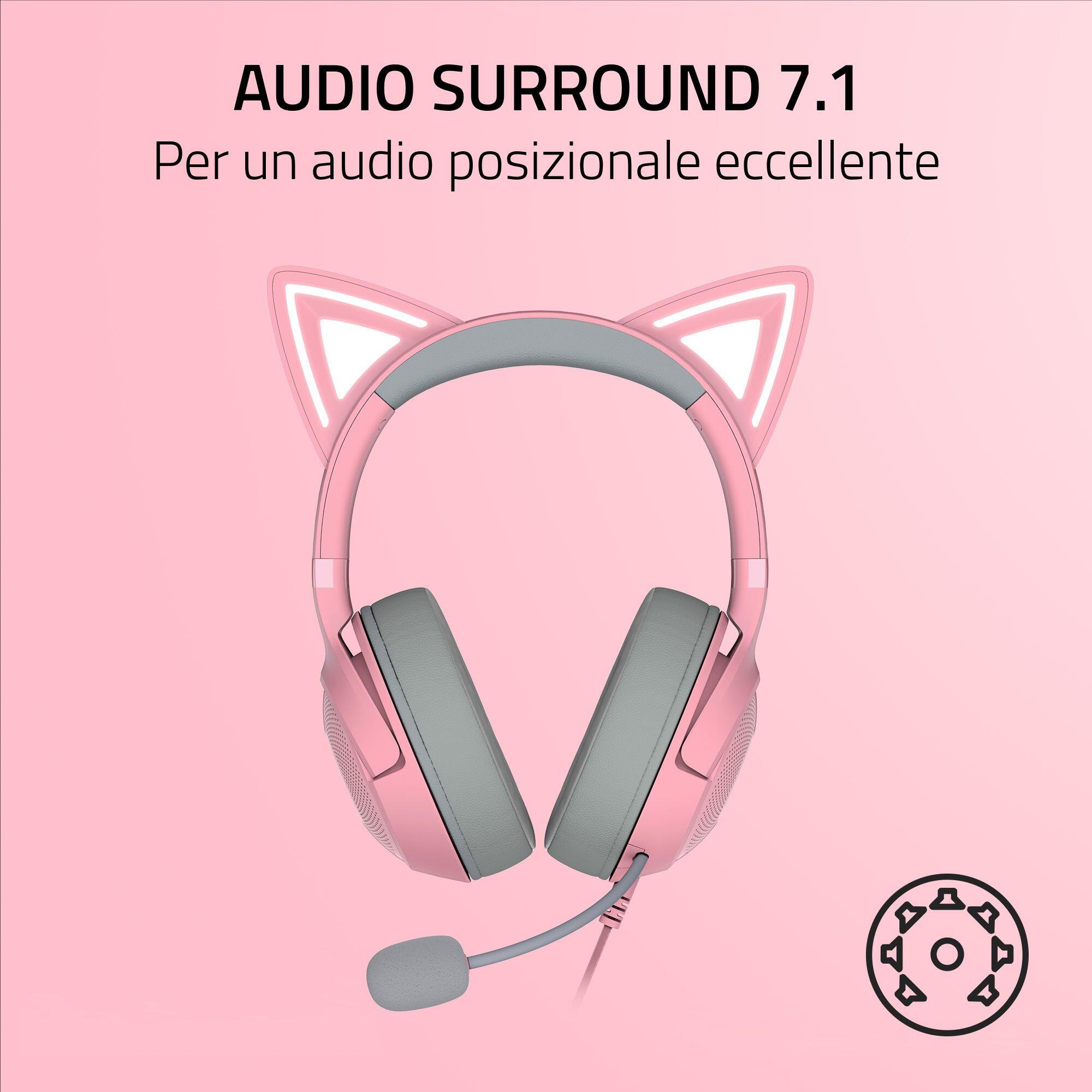 Razer Headset Kraken Kitty V2 / RZ04-04730200-R3M1 Rosé