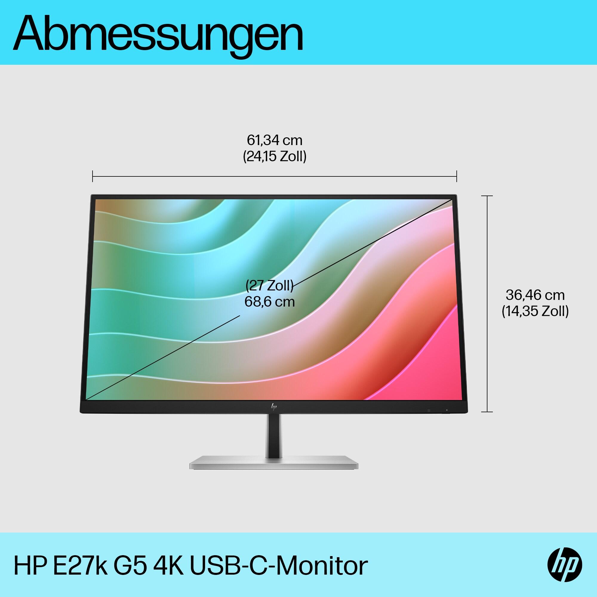 HP Monitor E27k G5 / 6N4C4AA#ABB Nero, argento 68,6 cm (27")