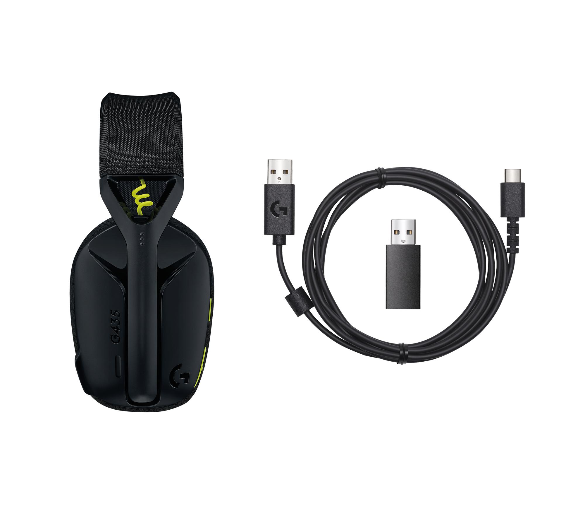 Logitech Auriculares G435 Lightspeed / 981-001050 Negro, amarillo