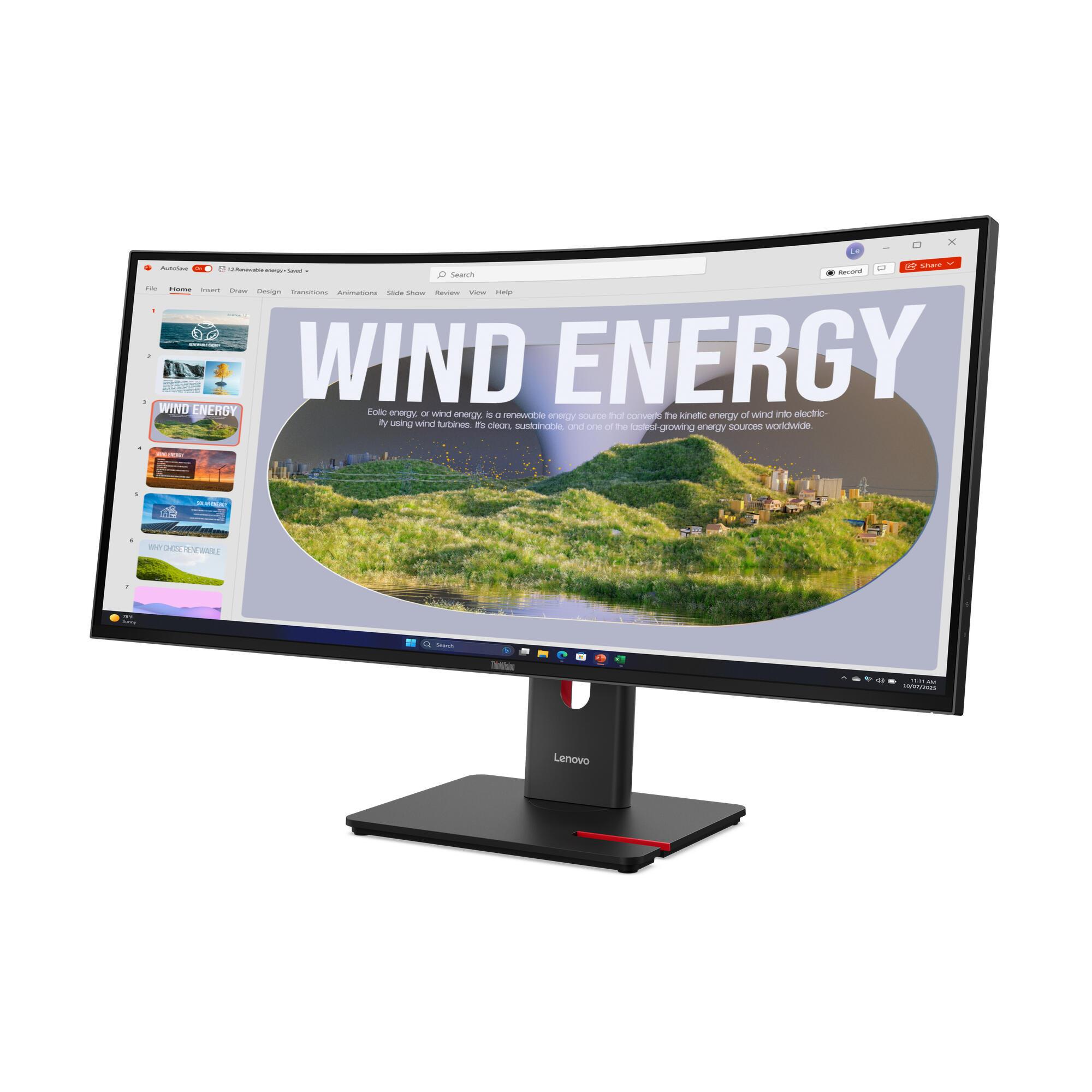 Lenovo Monitor T34WD-40 / 64AEGAT1EU Negro 86,4 cm (34")