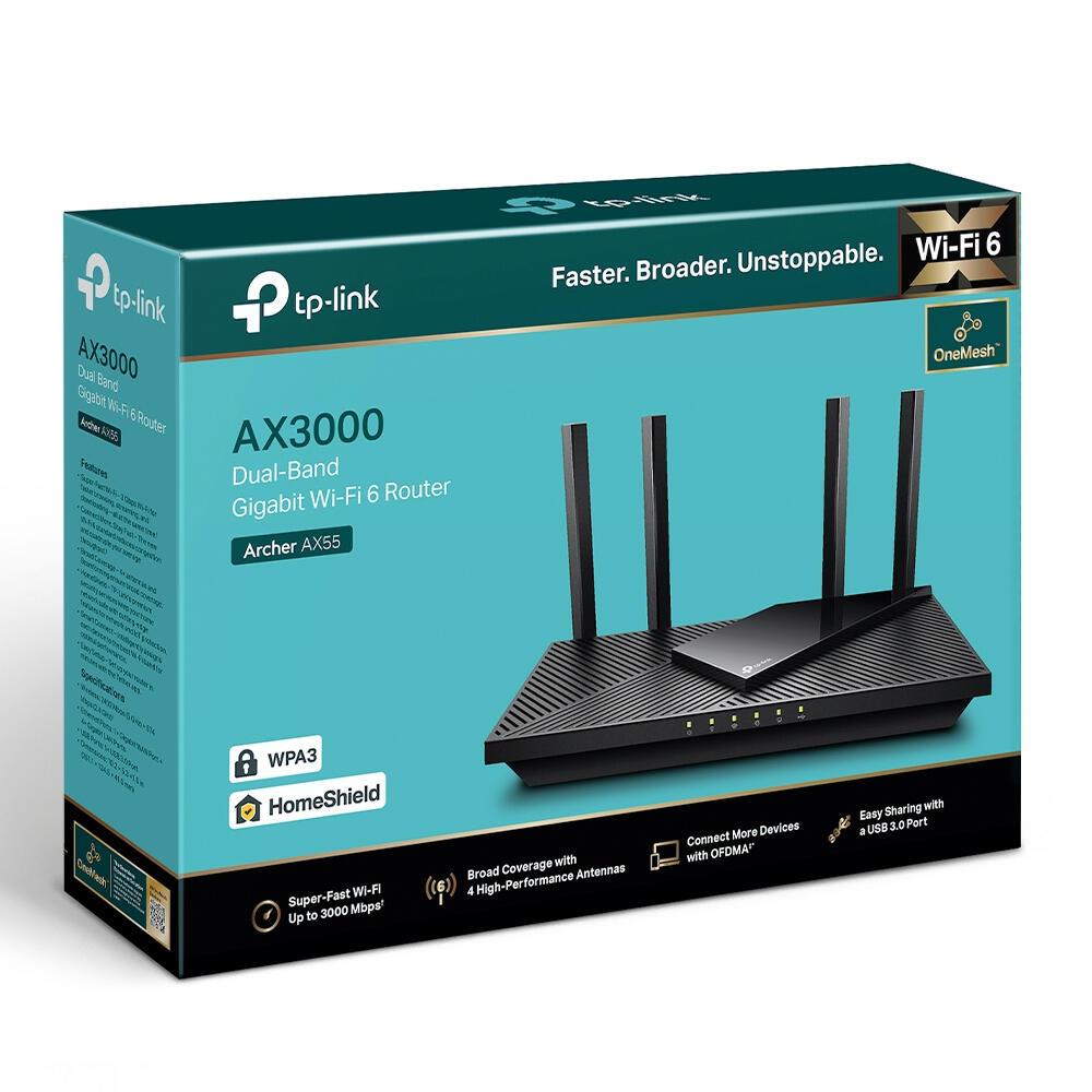 TP-Link Router AX55 / ARCHER AX55 Schwarz