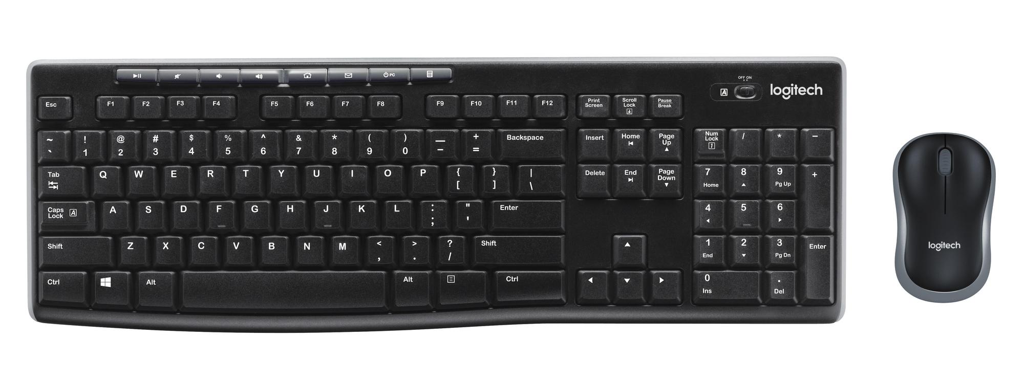 Logitech Set de ratón y teclado MK270 / 920-004511 Negro