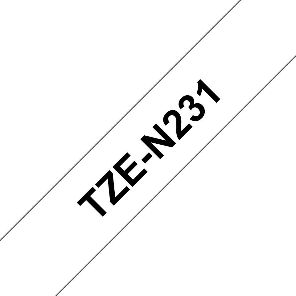 Brother Cinta de color TZE-N231 / TZEN231 Negro, blanco