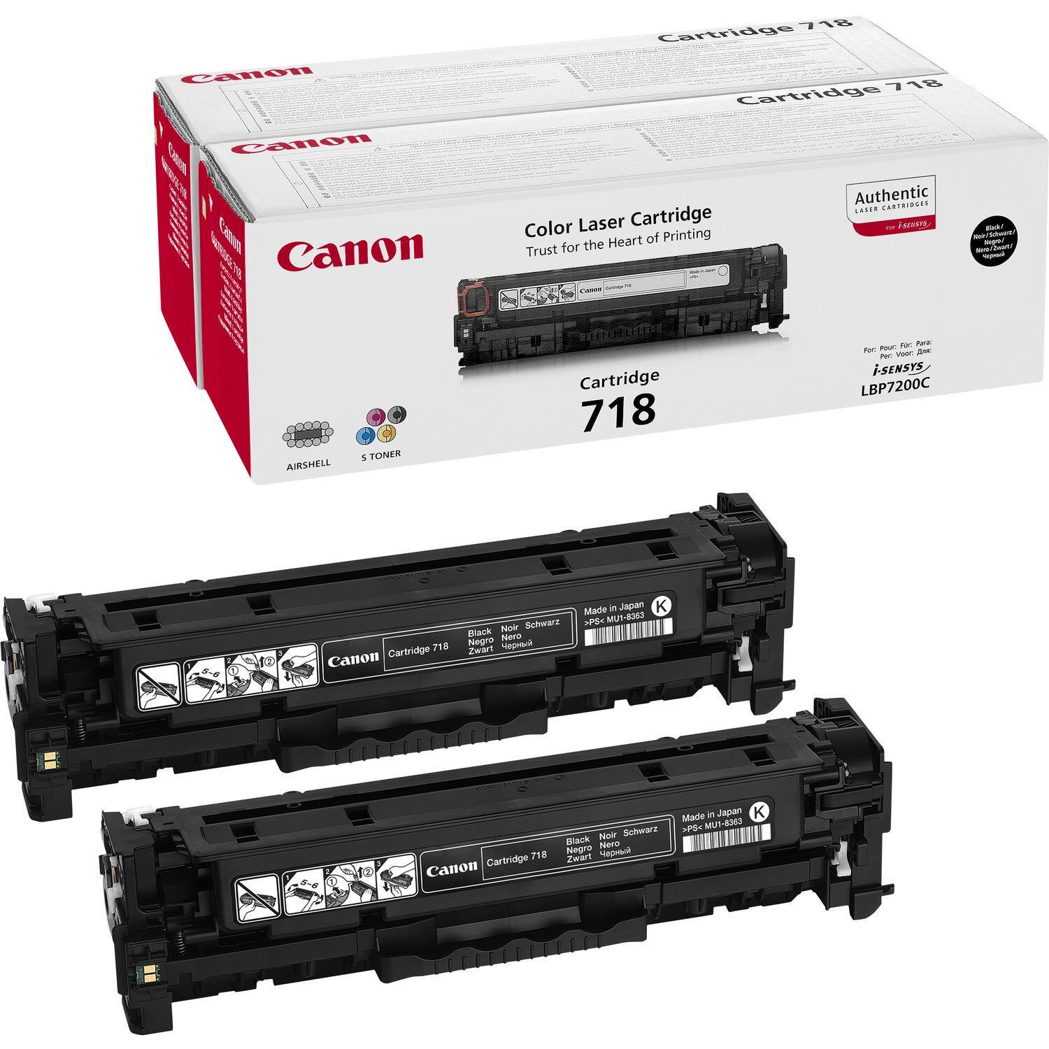 Canon Toner 718 / 2662B005 Noir Doppelpack