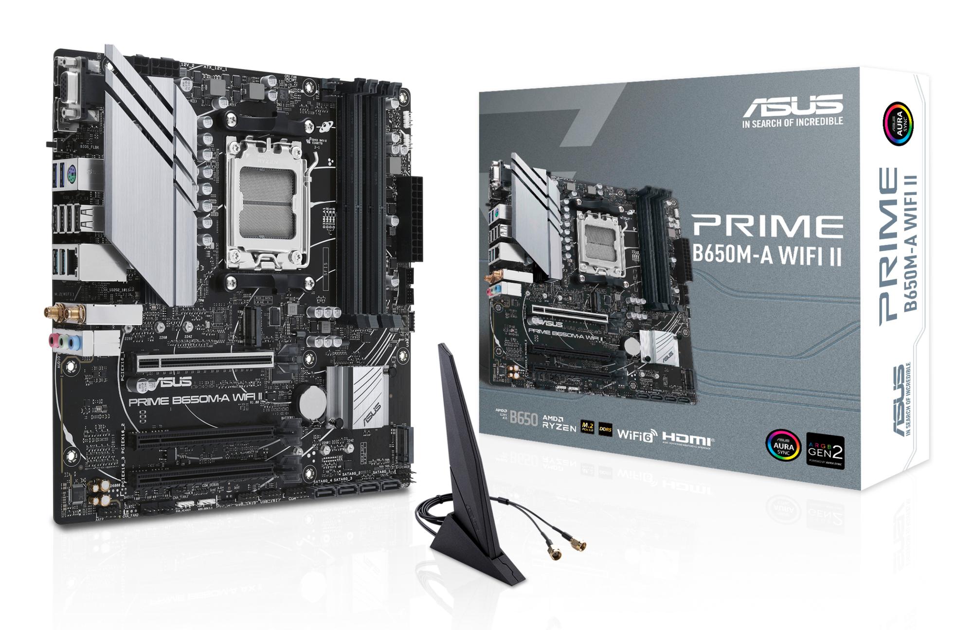 ASUS Placa base PRIME B650M-A WIFI II / 90MB1EG0-M0EAY0 Negro