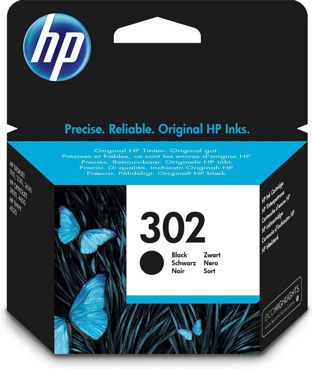 HP Encre 302 / F6U66AE Noir