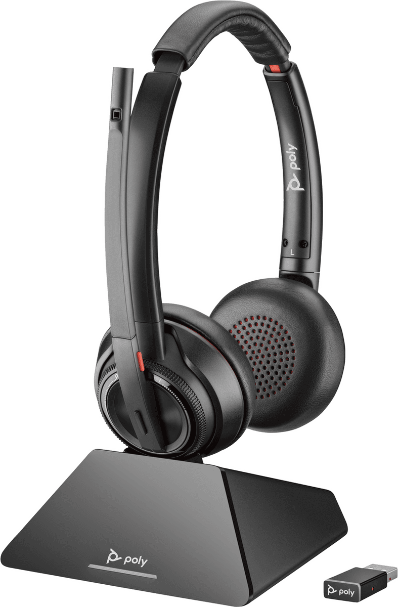Plantronics/Poly Headset Savi 8220 UC MS / 8D3F5AA Schwarz