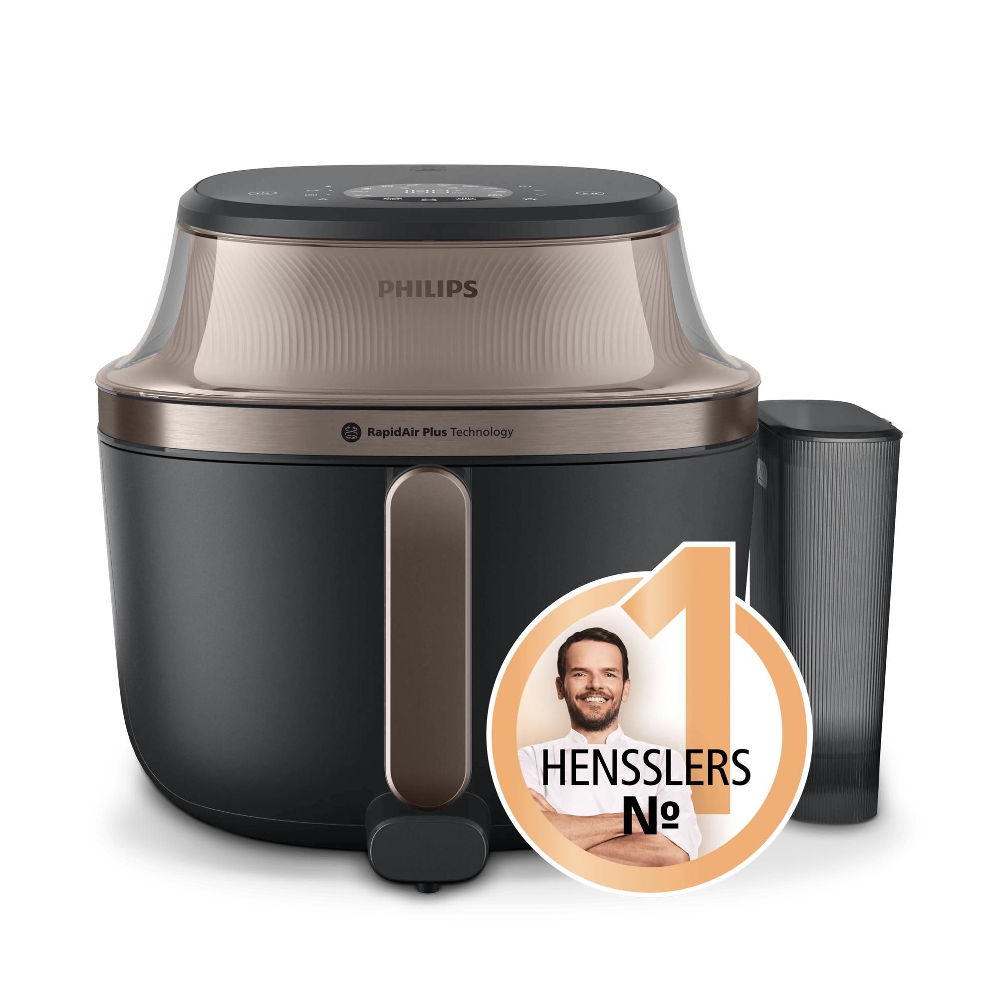 Philips Heißluft Fritteuse Series 5000 / NA547/07 Schwarz, Gold