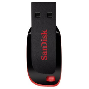 SanDisk Clé USB Cruzer Blade 64GB / SDCZ50-064G-B35 Noir, rouge