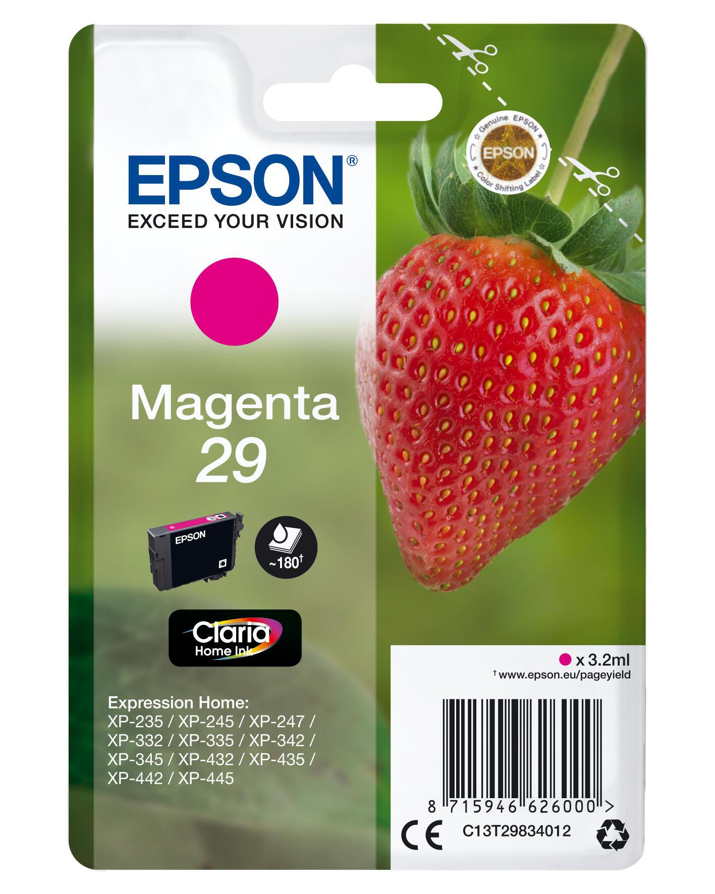 Epson Encre 29 / C13T29834012 Magenta Standard