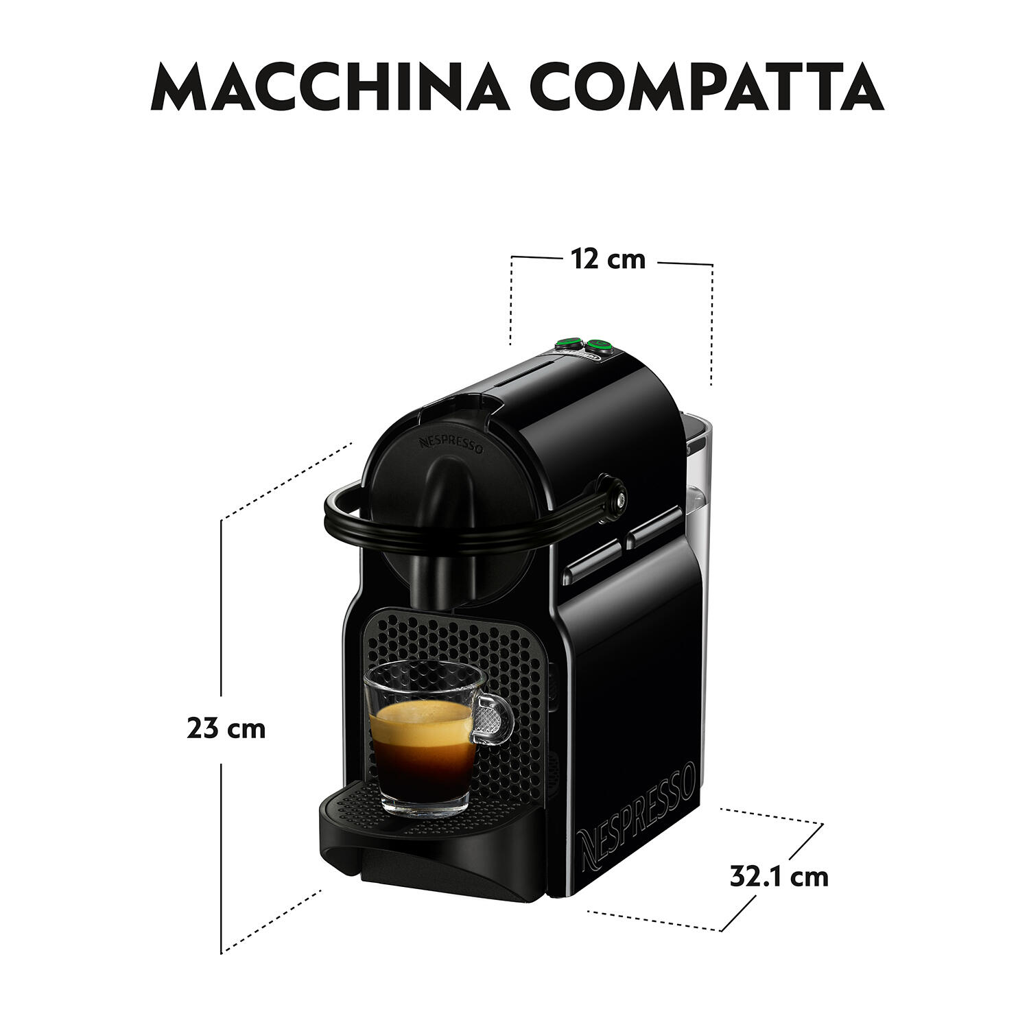De’Longhi Capsule machine Inissia Aeroccino / EN80.BAE Black