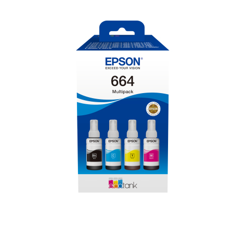 Epson Ink 664 / C13T66464A BK,C,M,Y Multipack