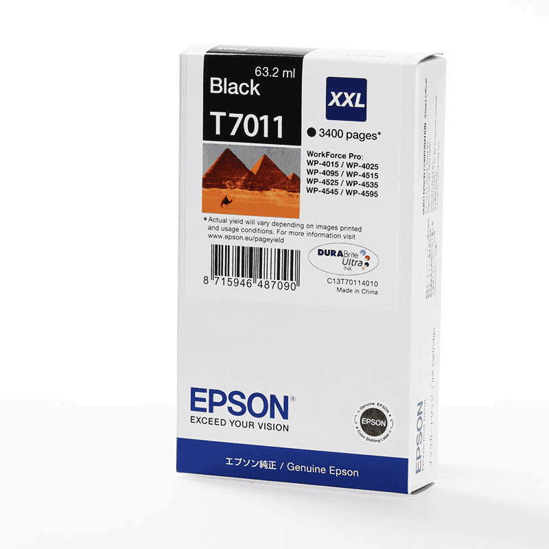 Epson Tinte T7011 / C13T70114010 Schwarz XXL