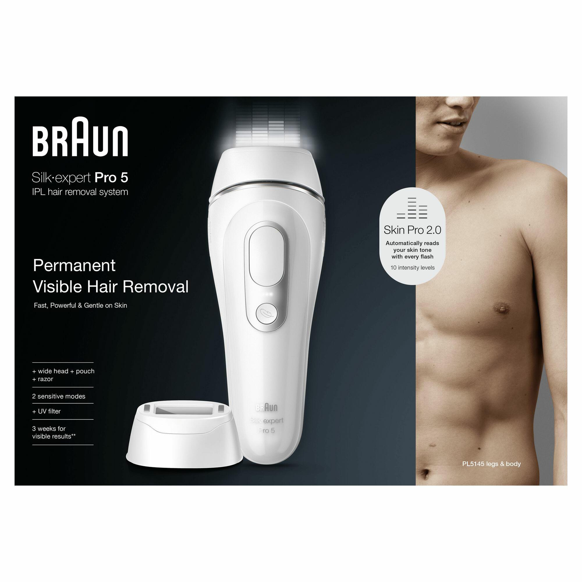 Braun Épilateur à lumière pulsée Silk-expert Pro 5 / PL5145 Blanc Standard